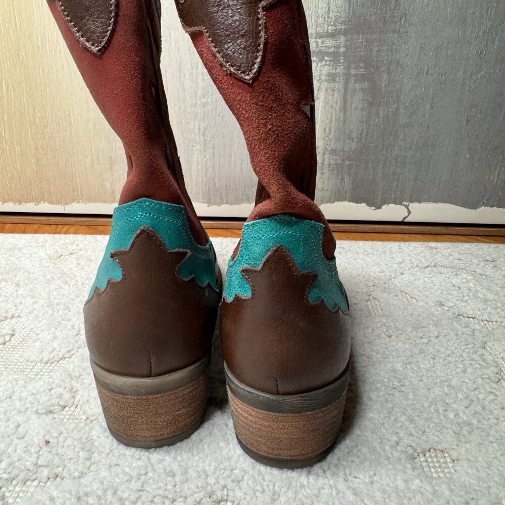 Matisse turquoise drifter cowboy‎ like 1883 Boot Size 7 1/2 EE - Picture 5 of 9
